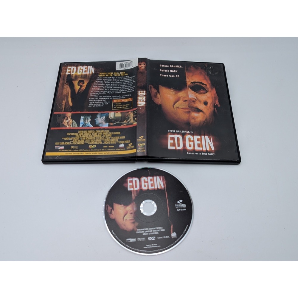 Ed Gein (DVD, 2001) Steve Railsback, Carrie Snodgrass TRUE CRIME HORROR OOP